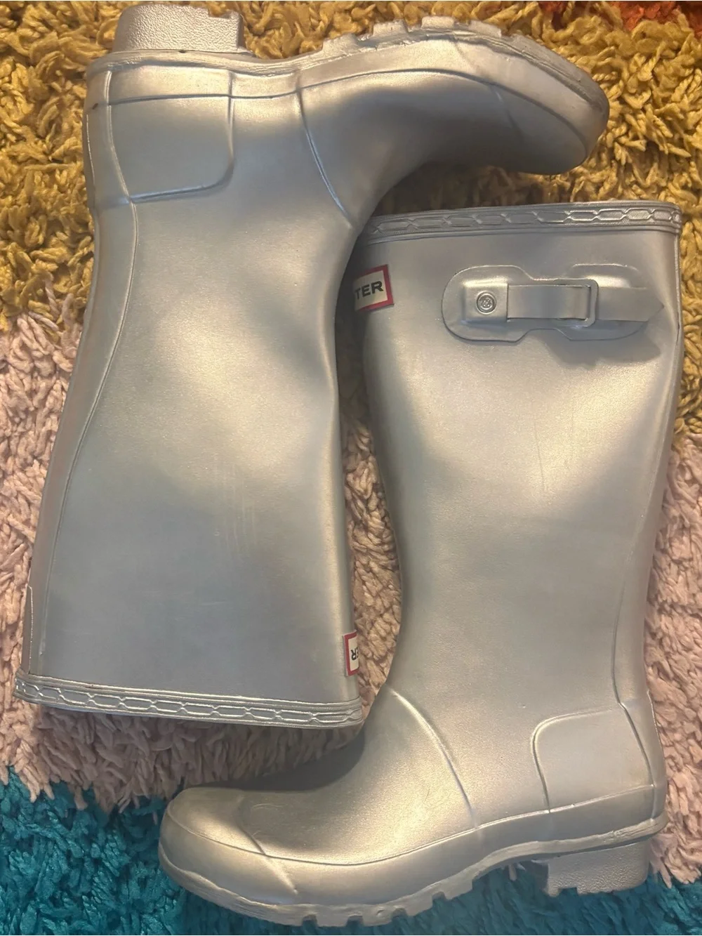 Hunter Kids 34 EU/4F Silver Gloss Rain Boots